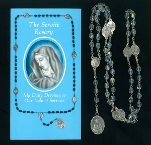 Crystal Rosary w/ Tri-Fold Prayer Card